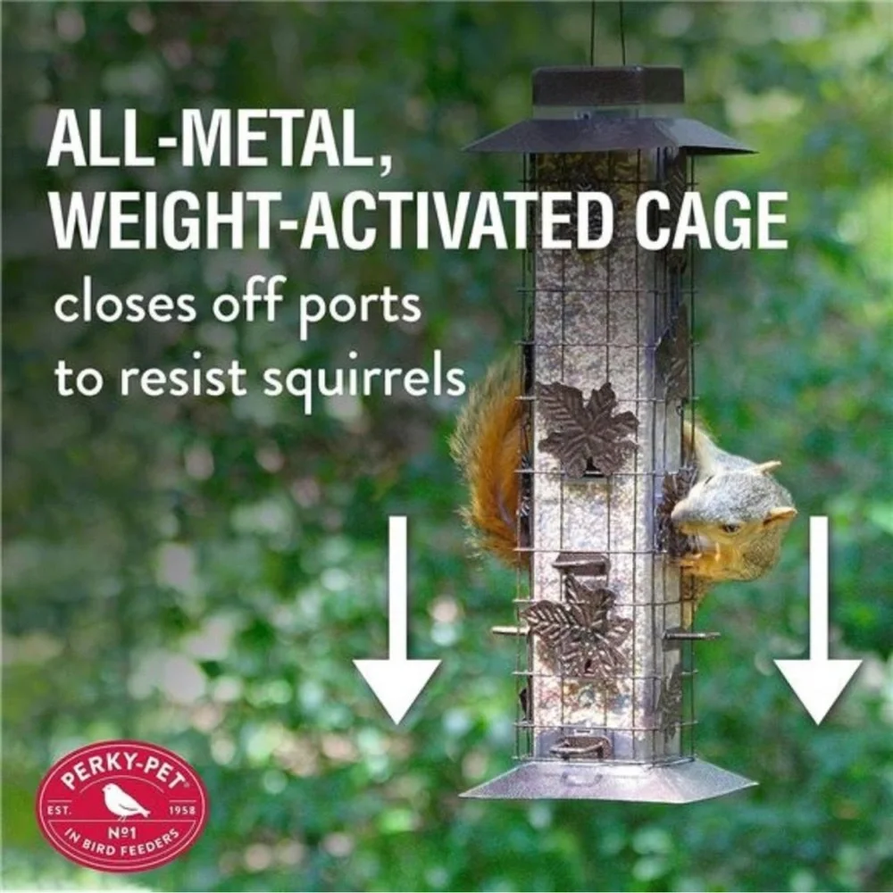 Squirrel-Be-Gone Bird Feeder, 2LB Squirrel Proof Outdoor Wild Bird Feeder